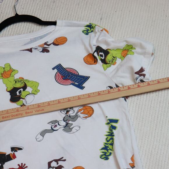 Vintage Space Jam All-Over Print T-Shirt – Size L – Looney Tunes x Monstars - Picture 5 of 6